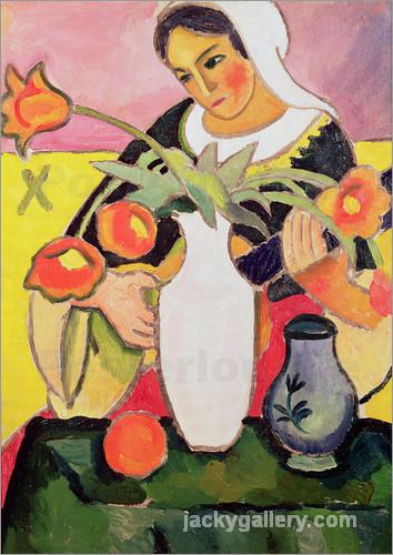 The Lute Player, August Macke painting